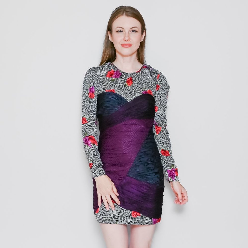 JILL STUART Cocktail Rose Jessica Mini Dress Silk Sz 4 $1058